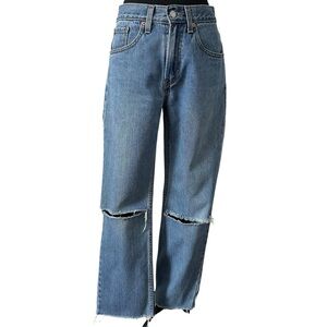 Levi's Ripped Distressed Blue Ankle Jeans size 31